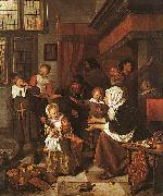 Jan Steen The Feast of St.Nicholas oil painting picture wholesale